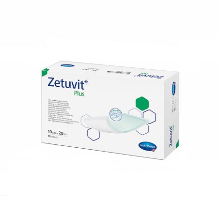 Hartmann Superabsorbent Dressing Zetuvit Plus Cellulose Fluff / Nonwoven 4 X 8 Inch - 413111