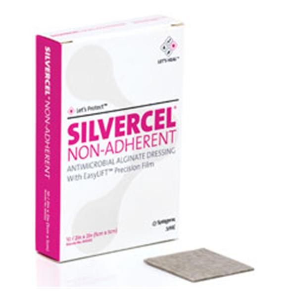 Systagenix Wound Management Dressing Gauze Silvercel Hi G Alg 2X2" 12 Ply Strl White Hi Abs Lf 50/Box - 900202
