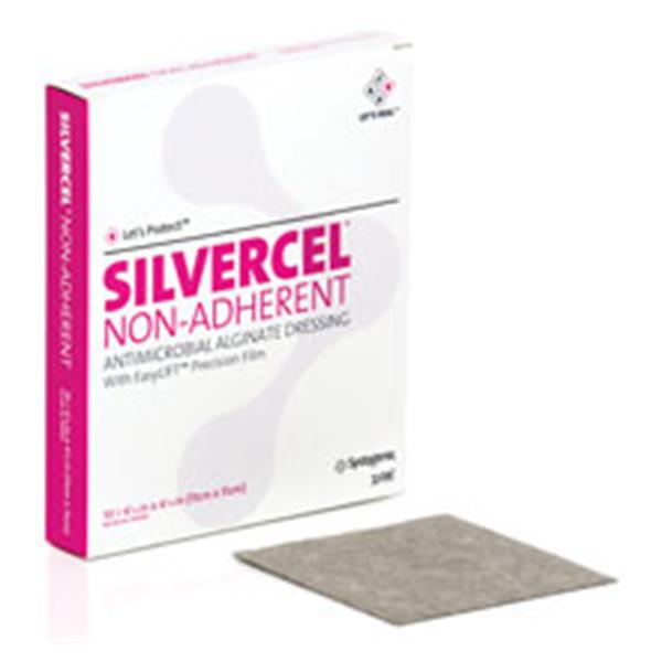 Systagenix Wound Management Dressing Silvercel Hi G Alg 4-1/4X4-1/4" Strl White Highly Absorbent Lf 50/Box - 900404