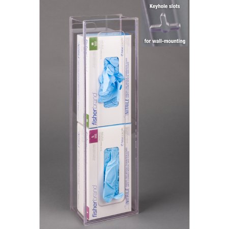 Poltex Glove Box Holder Wall Mounted 2-Box Capacity Clear 19.8 X 5-1/2 Inch Petg - 2GBNARRO-W