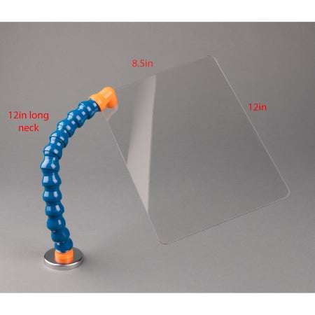 Poltex - Biohazard Shield 8-1/2 X 12 X 12 Inch, 12 Inch Flexible Neck - 8.5FLEXBIO-M