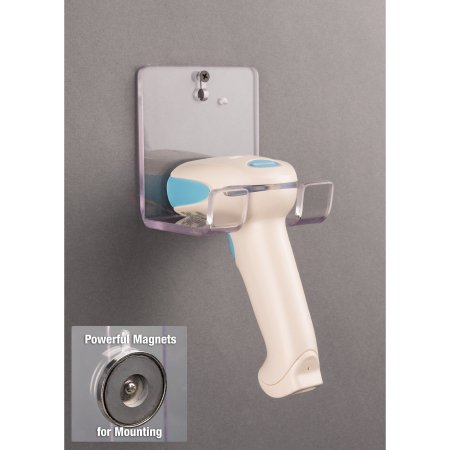Poltex - Barcode Scanner Holder Magnet Mount, Clear For Holding Barcode Scanner - BARCODE-M