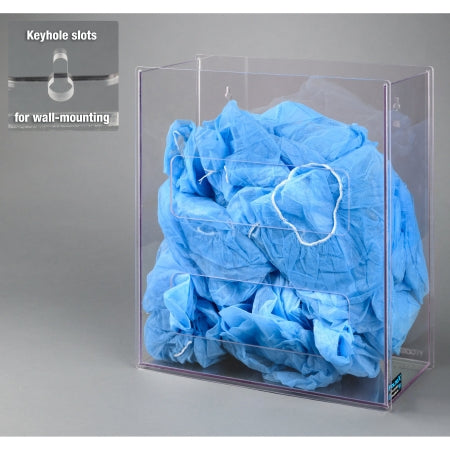 Poltex - Shoe Cover Dispenser Wall Mount Clear 7-1/4 X 15.7 X 17-1/2 Inch PETG Plastic - BULKBOOTY-W
