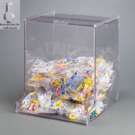 Poltex - Earplug Dispenser Wall Mount Clear 10.2 X 10-1/2 X 11-1/2 Inch PETG Plastic - BULKEAR-W