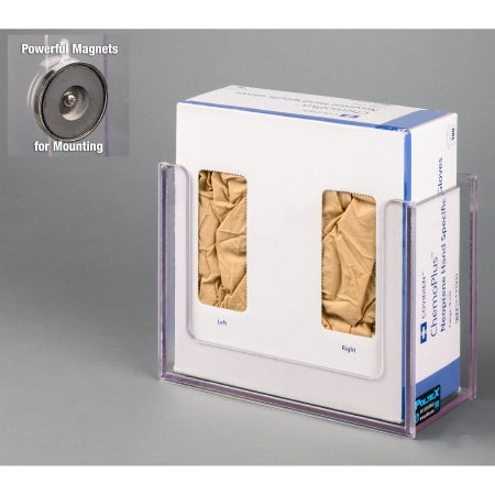 Poltex Glove Box Holder Magnet Mounted 1-Box Capacity Clear 10-1/2 X 7.9 X 4.5 Inch Petg - CHEMO1-M