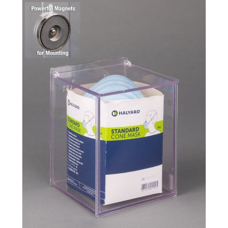 Poltex - Cone Mask Dispenser Magnetic Mount Clear 5-1/2 X 5-1/2 X 7 Inch PETG Plastic - CONMSK-M