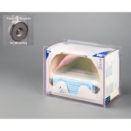 Poltex - Face Shield Dispenser Magnetic Mount Clear 6-1/4 X 8 X 11-1/2 Inch PETG Plastic - FACESHLD-M