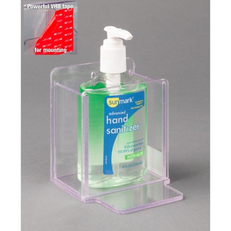 Poltex - Hand Hygiene Holder Clear PETG Manual 8 oz. bottle VHB Tape Mount - HANDSANSFIX-T