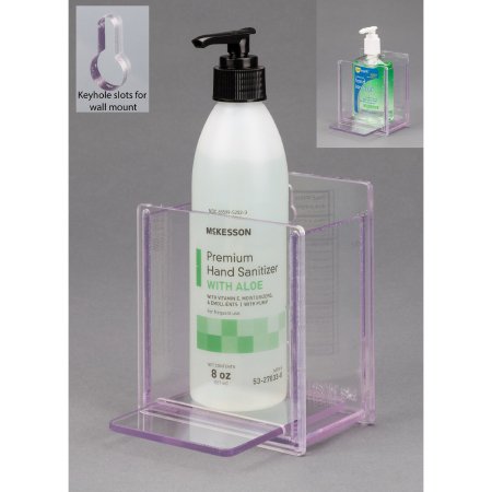 Poltex - Hand Hygiene Holder Clear PETG 8 oz. bottle Wall Mount - HANDSANS-W