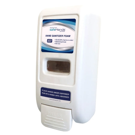 safeHands - Hand Hygiene Dispenser White Plastic Manual Push 1000 mL Wall Mount - MD-1008-W-1