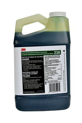3M Neutral Quat - Surface Disinfectant Cleaner Germicidal Manual Pour Liquid Concentrate 1/2 gal. Jug Lemon Scent NonSterile - 3M - 23A