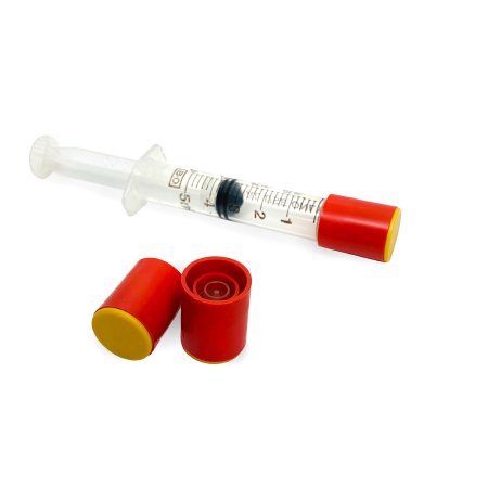 Prep-Lock - Tamper Evident Oral Tip Cap Yellow Top, Polypropylene-Polystyrene , NonSterile - 57-73