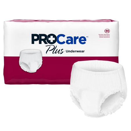 ProCare Plus - Adult Absorbent Underwear Pull On with Tear Away Seams Medium Disposable Moderate Absorbency - CRP-512