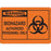 Grainger - Wall Sign Caution Warning BiioHazard Authorized Personnel Only with Symbol - 35GA15