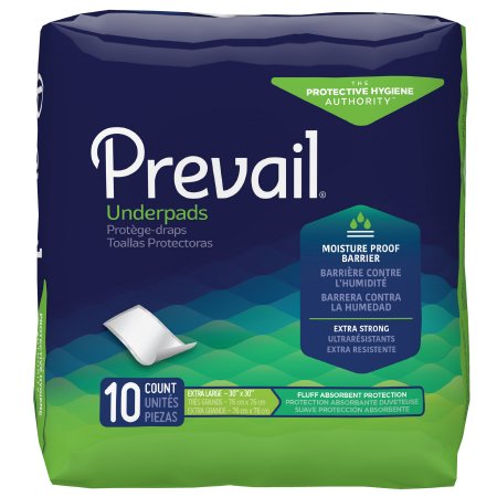 First Quality Underpad Prevail 30 X 30 Inch Disposable Fluff Light Absorbency - PV-120