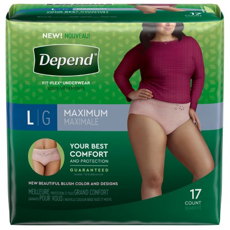 Kimberly Clark Female Adult Absorbent Underwear Depend Fit-Flex Pull On With Tear Away Seams Large Disposable Heavy Absorbency - 51699
