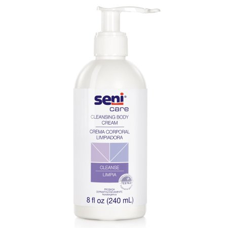 Tzmo Usa Rinse-Free Body Wash Seni Care Cream 8 Oz. Pump Bottle Light Scent - S-CC08-C11
