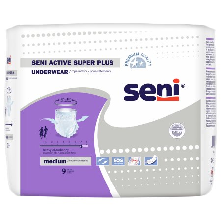 Tzmo Usa Unisex Adult Absorbent Underwear Seni Active Super Plus Pull On With Tear Away Seams Medium Disposable Heavy Absorbency - S-ME09-AP1