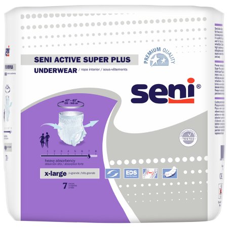 Tzmo Usa Unisex Adult Absorbent Underwear Seni Active Super Plus Pull On With Tear Away Seams X-Large Disposable Heavy Absorbency - S-XL07-AP1
