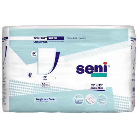 Tzmo Usa Underpad Seni Soft Super 23 X 35 Inch Disposable Cellulose Pulp Moderate Absorbency - S-0330-US1
