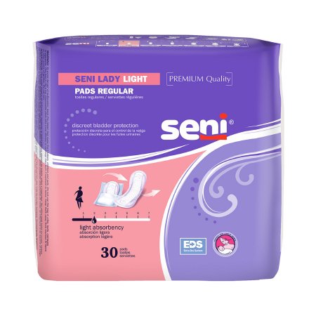 Seni Lady Light - Bladder Control Pad 8.9 Inch Length Light Absorbency One Size Fits Most Adult Female Disposable - S-2P30-PL1