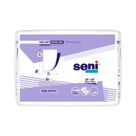 Seni Soft Super Dry - Underpad 23 X 35 Inch Disposable Cellulose Pulp / Superabsorbent Polymer Heavy Absorbency - S-0330-UD1