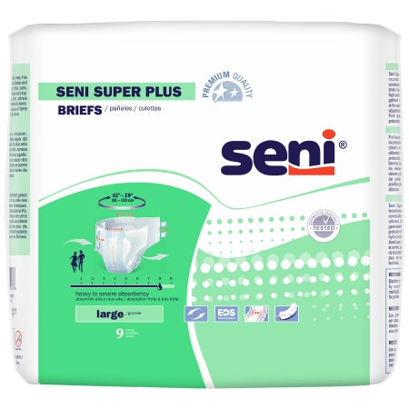 Tzmo Usa Unisex Adult Incontinence Brief Seni Super Plus Large Disposable Heavy Absorbency - S-LA09-BP1