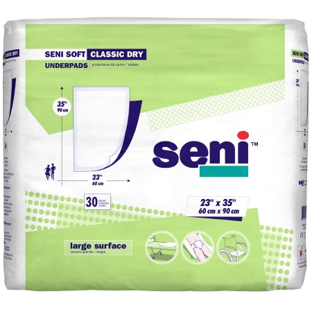 Tzmo Usa Underpad Seni Soft Classic Dry 23 X 35 Inch Disposable Cellulose Pulp / Superabsorbent Polymer Light Absorbency - S-0330-UC1