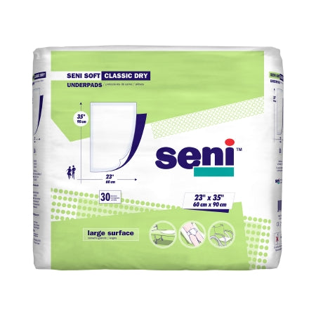 Seni Soft Classic Dry - Underpad 23 X 35 Inch Disposable Cellulose Pulp / Superabsorbent Polymer Light Absorbency - S-0330-UC1