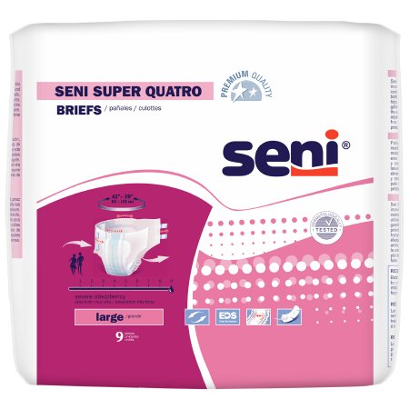 Tzmo Usa Unisex Adult Incontinence Brief Seni Super Quatro Large Disposable Heavy Absorbency - S-LA09-BQ1