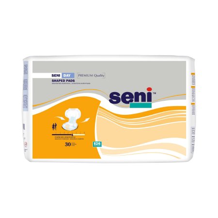 Seni Shaped Day Pads - Incontinence Liner 25 Inch Length Moderate Absorbency One Size Fits Most Adult Unisex Disposable - S-UN30-PS1