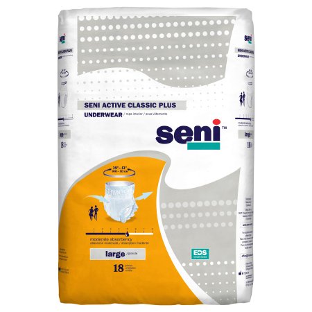 Tzmo Usa Unisex Adult Absorbent Underwear Seni Active Classic Plus Pull On With Tear Away Seams Large Disposable Moderate Absorbency - S-LA18-AC2