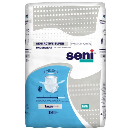 Tzmo Usa Unisex Adult Absorbent Underwear Seni Active Super Pull On With Tear Away Seams Large Disposable Moderate Absorbency - S-LA18-AS1