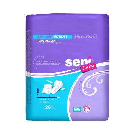 Seni Lady Ultimate - Bladder Control Pad 14.4 Inch Length Heavy Absorbency One Size Fits Most Adult Female Disposable - S-6P28-PL1