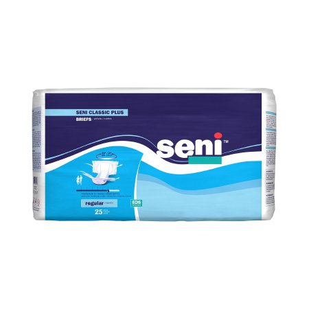 Seni Classic Plus - Unisex Adult Incontinence Brief Regular Disposable Moderate Absorbency - S-RE25-BC2