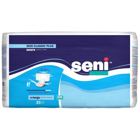 Tzmo Usa Unisex Adult Incontinence Brief Seni Classic Plus X-Large Disposable Moderate Absorbency - S-XL25-BC2