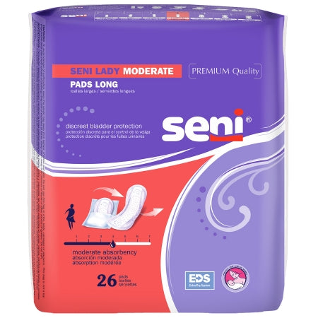 Tzmo Usa Bladder Control Pad Seni Lady Moderate 11 Inch Length Light Absorbency One Size Fits Most Adult Female Disposable - S-4P26-PL1
