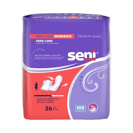 Seni Lady Moderate - Bladder Control Pad 11 Inch Length Light Absorbency One Size Fits Most Adult Female Disposable - S-4P26-PL1