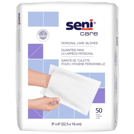 Tzmo Usa Wash Glove Seni Care 6 X 9 Inch White Disposable - S-NG50-C41