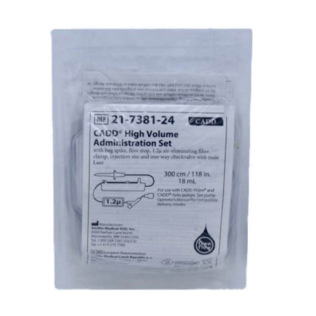 CADD High Volume - IV Pump Set 118 Inch Tubing 1 Port - 21-7361-24