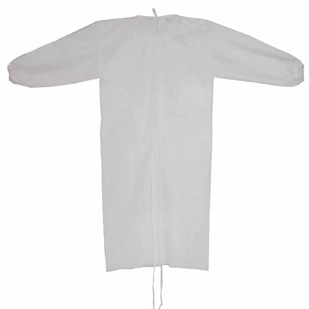 Cypress Protective Procedure Gown Adult One Size Fits Most White Nonsterile Disposable - INIGS-45