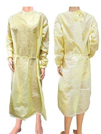 Cypress Protective Procedure Gown Adult Large Yellow Nonsterile Aami Level 1 Disposable - KZ220B120001