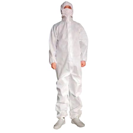 Cypress Coverall  Large White Disposable Nonsterile - HAN-887