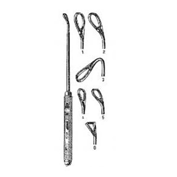Miltex-Integra Curette Antrum Coakley 6-3/4" #5/Small 60 Degree Tip Stainless Steel Ea - 20-340