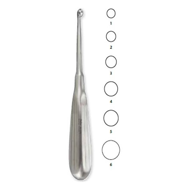 Miltex-Integra Curette Bone Bruns 6-3/4" #3 9Mm Round Cup Tip Stainless Steel Ea - 26-1654