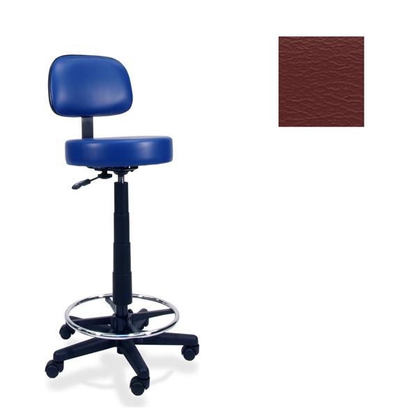Winco Mfg, Chair Task Burgundy 2" Casters Adjustable Backrest 5 Leg Ea - 4380-14