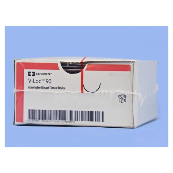 Medtronic MITG-Covidien Suture 3-0 Glycolide P-12 V-Loc 90 Undyed 18" Barbed Absorbable 12/Ca - VLOCM0024