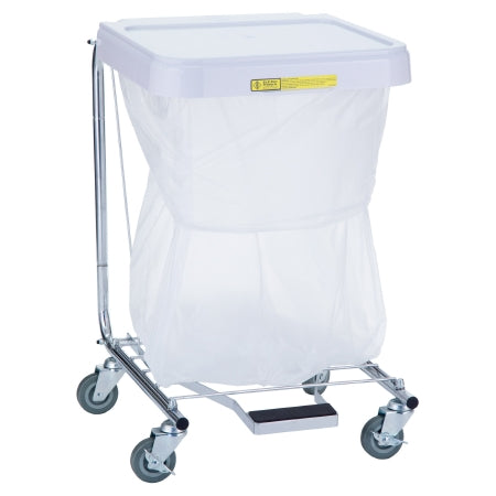 R & B Wire Products - Hamper Stand Medium Duty Square Opening Foot Pedal Self-Closing Lid - 692/28