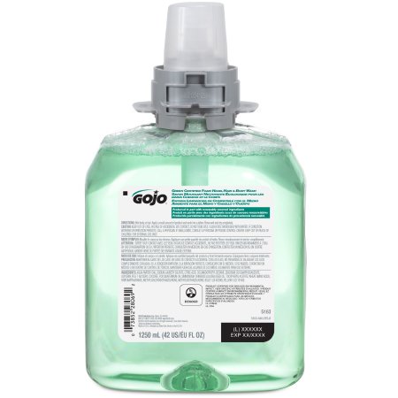 GOJO Gree Certified - Shampoo and Body Wash 1250 mL Dispenser Refill Bottle Cucumber Melon Scent - 5163-04