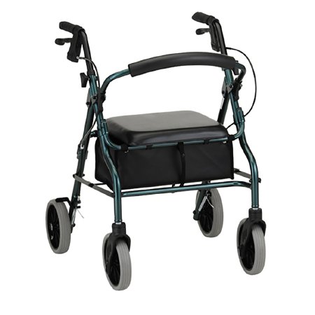 Nova Ortho-Med 4 Wheel Rollator Zoom 20 Green Aluminum Frame - 4220GN